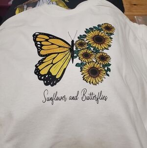 Sunflower and Butterflies Shirt